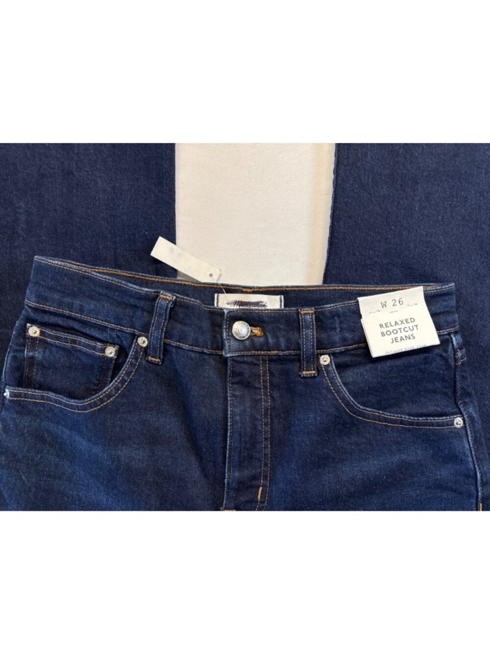 Madewell Womens Relaxed Bootcut Jeans~Size 26~Foundry Wash (Dark Blue) NWT L7 24 - Picture 7 of 11